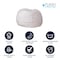 Flash Furniture Bean Bag Chair, White Back, 30 in W 30" L 18" H DG-BEAN-SMALL-FUR-WH-GG - alternate 3